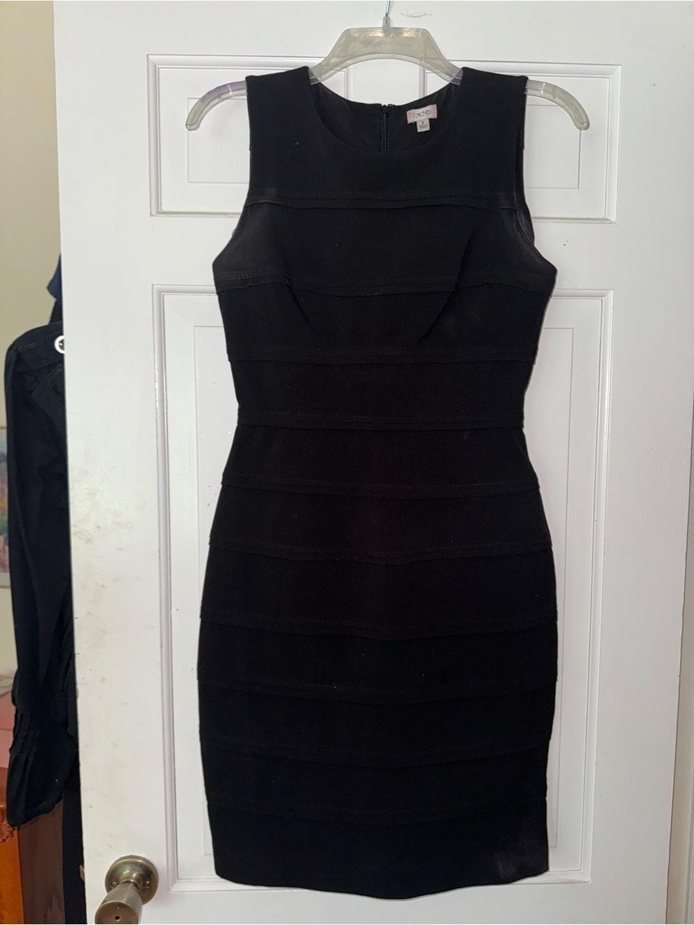 Vintage Cache Black Sleeveless Bandage Mini Dress